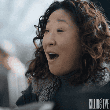 Sandra Oh in &quot;Killing Eve&quot; laughing out loud.