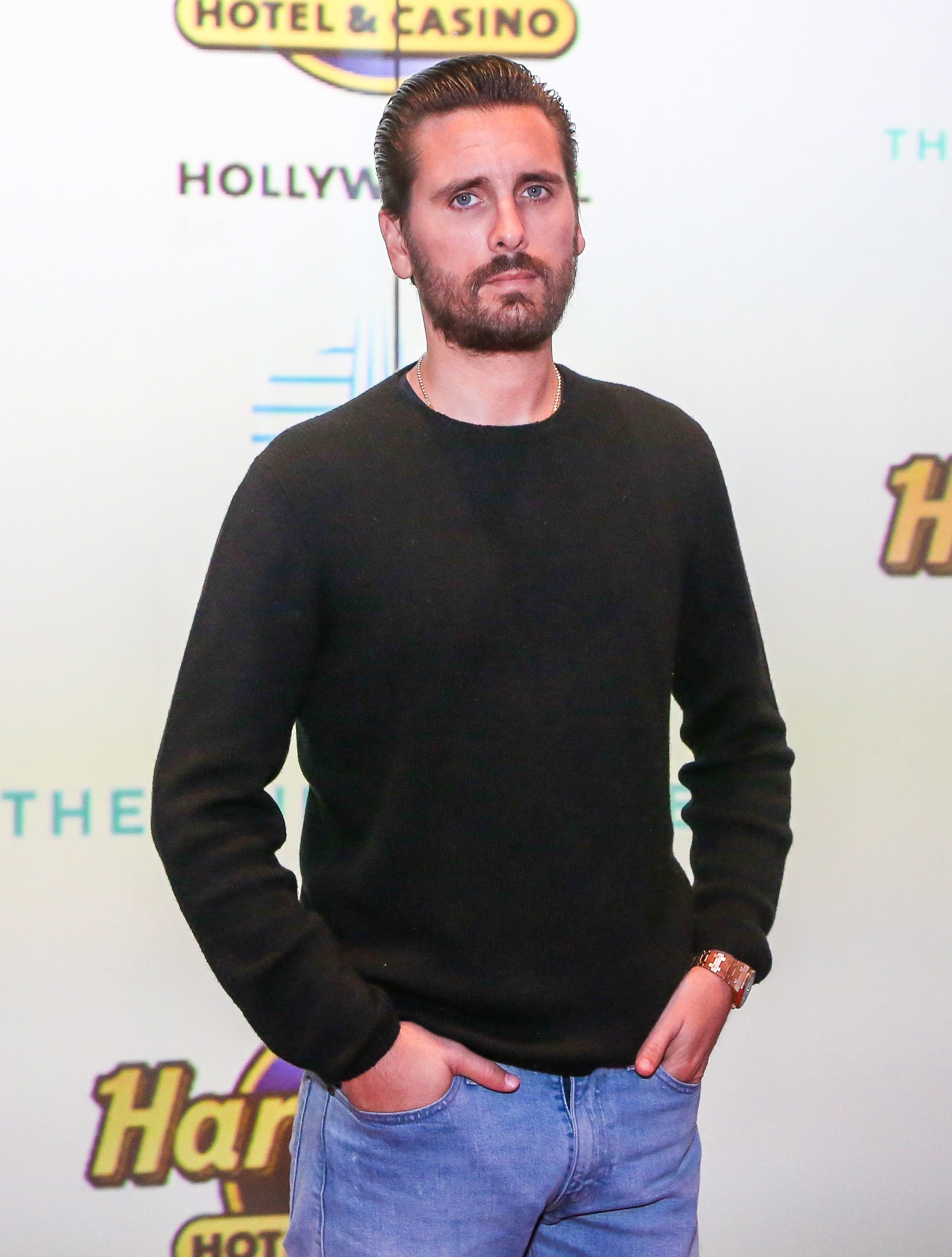 Scott Disick attends the Grand Opening of the Guitar Hotel expansion at Seminole Hard Rock Hotel &amp;amp; Casino Hollywood, in Hollywood, Florida, October 24, 2019