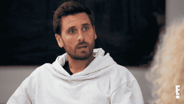 Scott Disick makes a shocked face on set of &quot;Keeping Up With the Kardashians&quot;