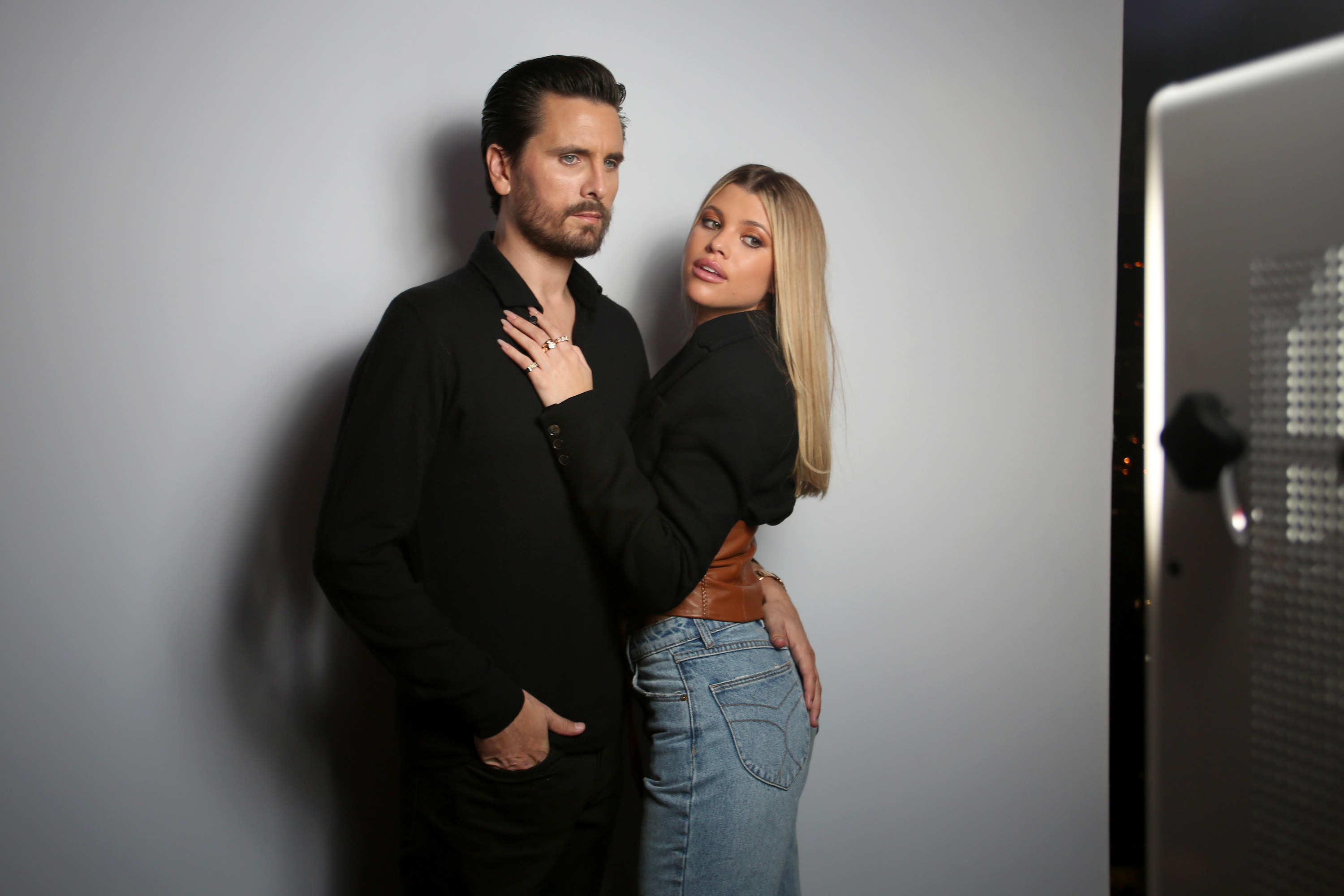 Scott Disick and Sofia Richie attend Rolla&#x27;s x Sofia Richie Launch Event at Harriet&#x27;s Rooftop on February 20, 2020 in West Hollywood, California