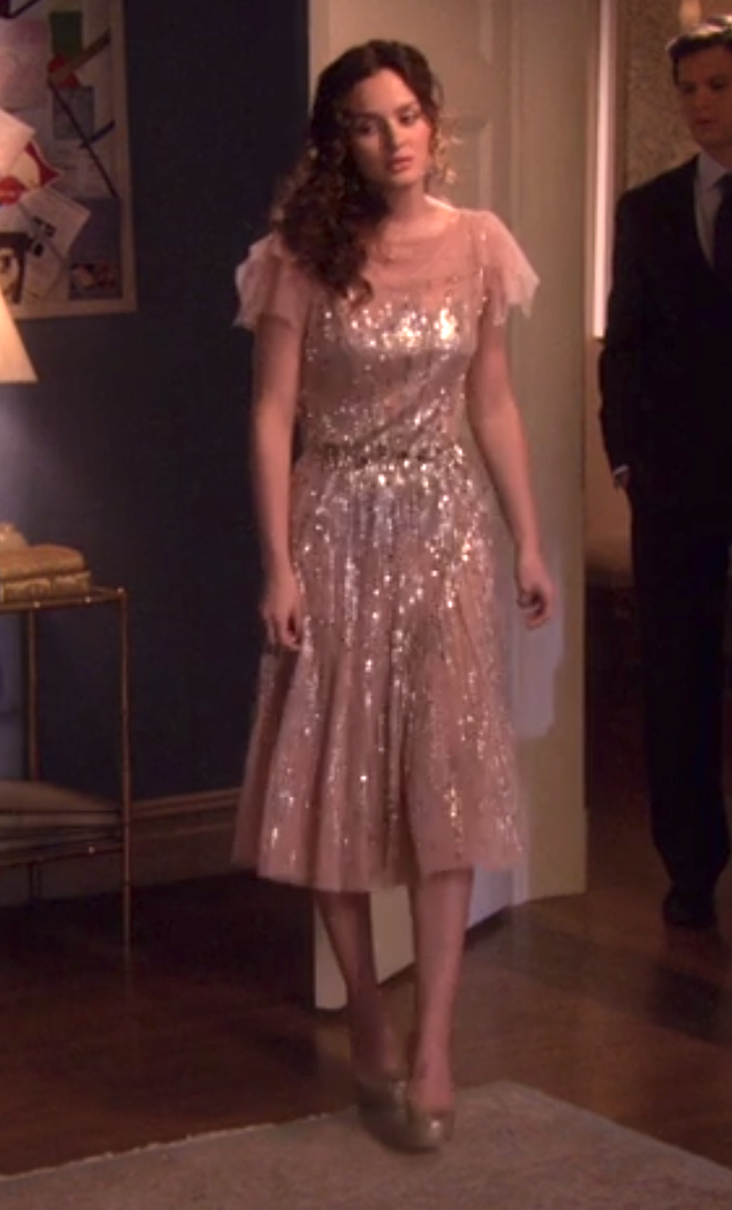 Gossip Girl: Season 1 Episode 16 Blair's Sequin Neck Black Dress