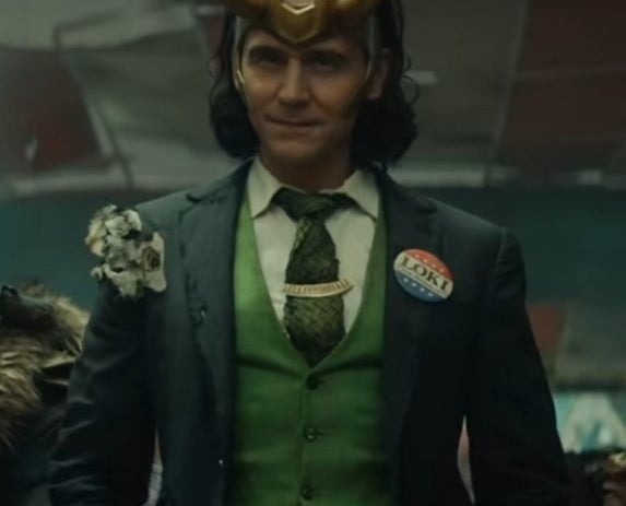 loki with a political pin