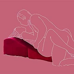 Illustration of couple laying on ramp cushion