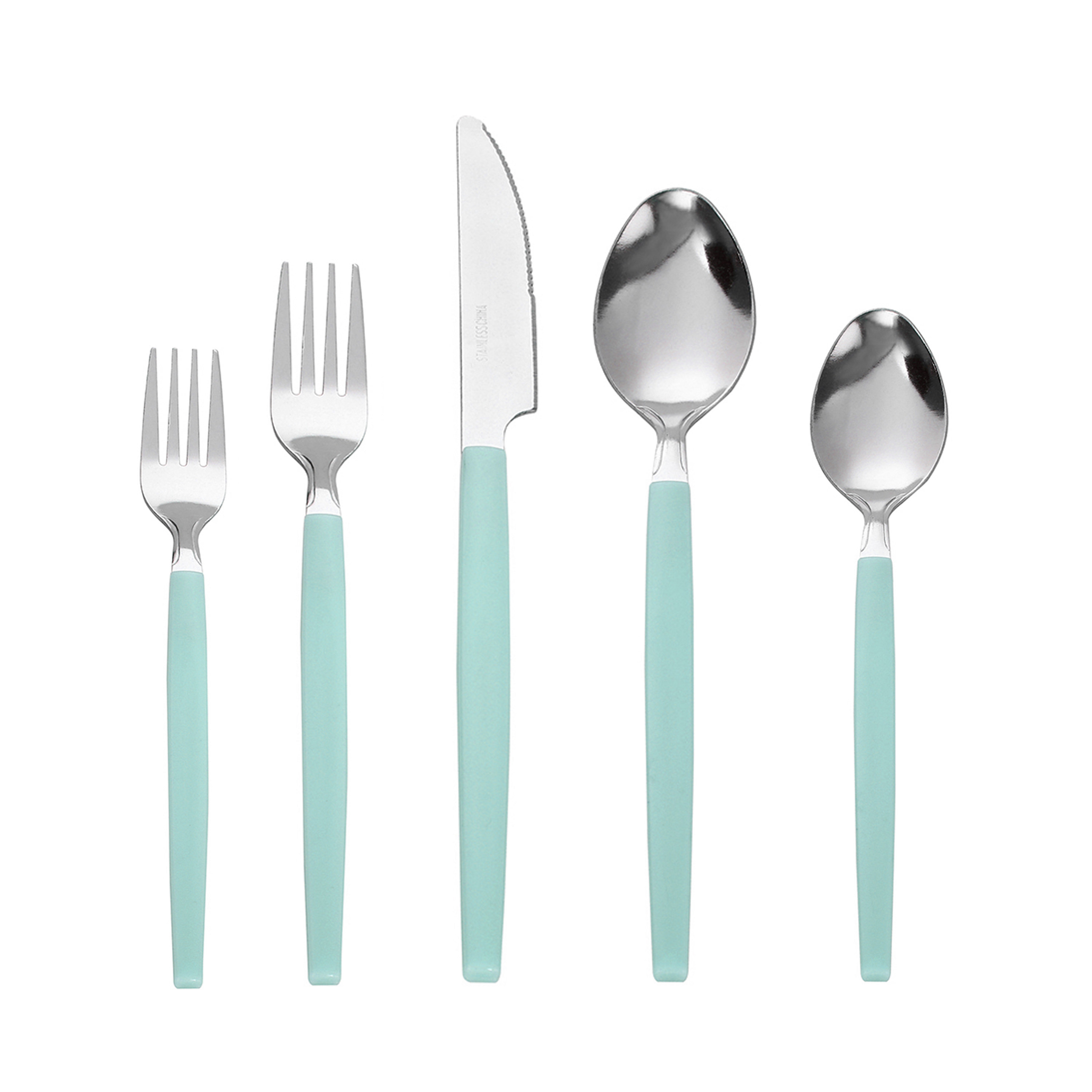 forks, a knife, and spoons