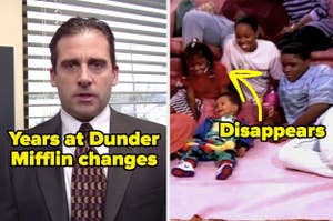 On "The Office", Michael Scott's years at Dunder Mufflin changes, and on "Family Matters", Judy Winslow disappears