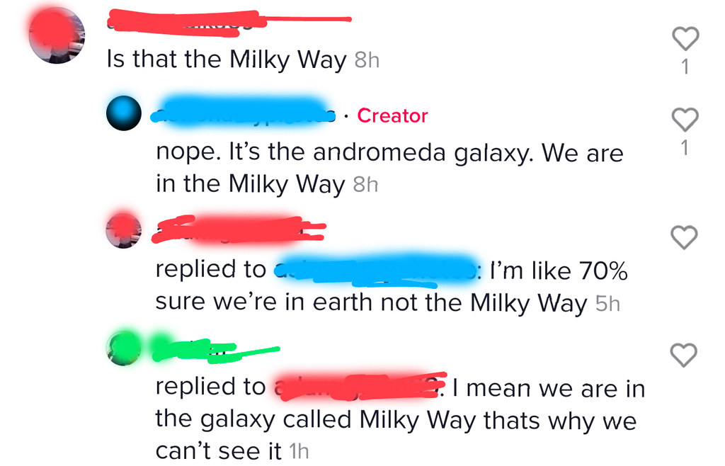 perrson who doesn&#x27;t undersand the galaxy we are in