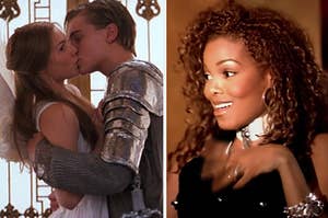 romeo and juliet on the left and janet jackson on the right