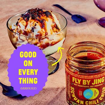 chili sauce on ice cream that says good on everything seriously