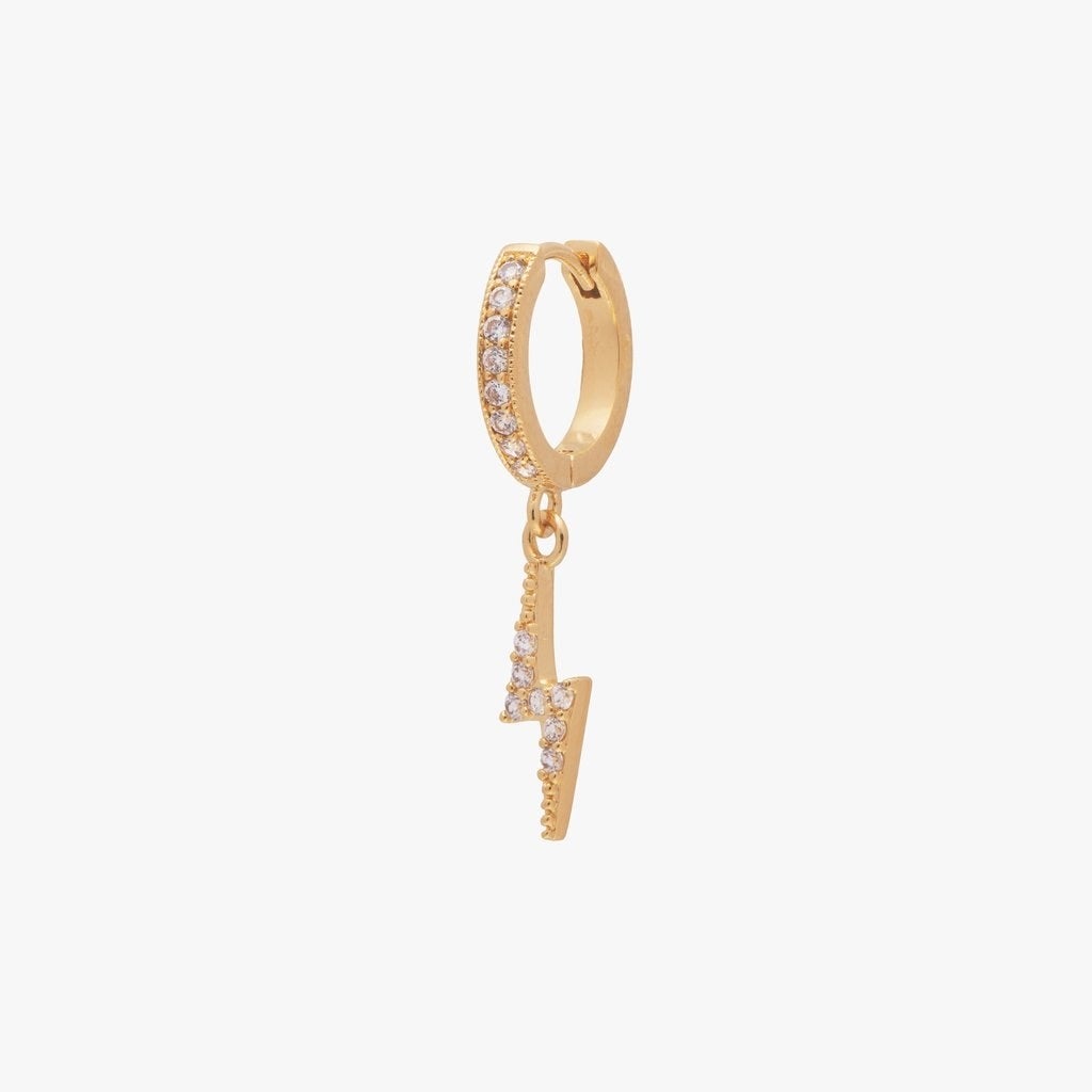 The gold lightning drop earring