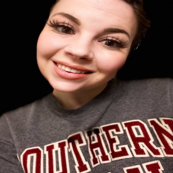 reviewer selfie showing their eyelashes 