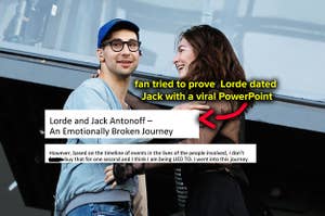 a fan tried to prove Lord dated Jack Antonoff with a viral PowerPoint