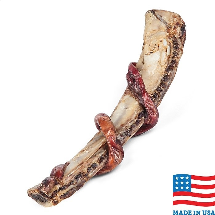 An image of a wrapped rib dog treat