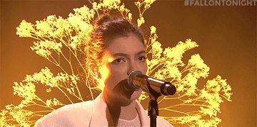 Lorde performs on &quot;The Tonight Show With Jimmy Fallon&quot; while covered in flowers