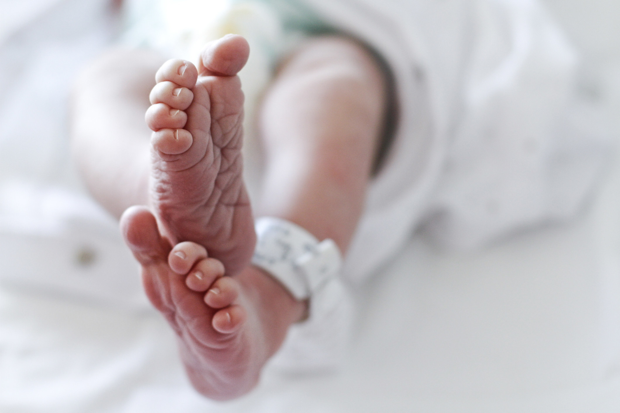 Newborn baby feet