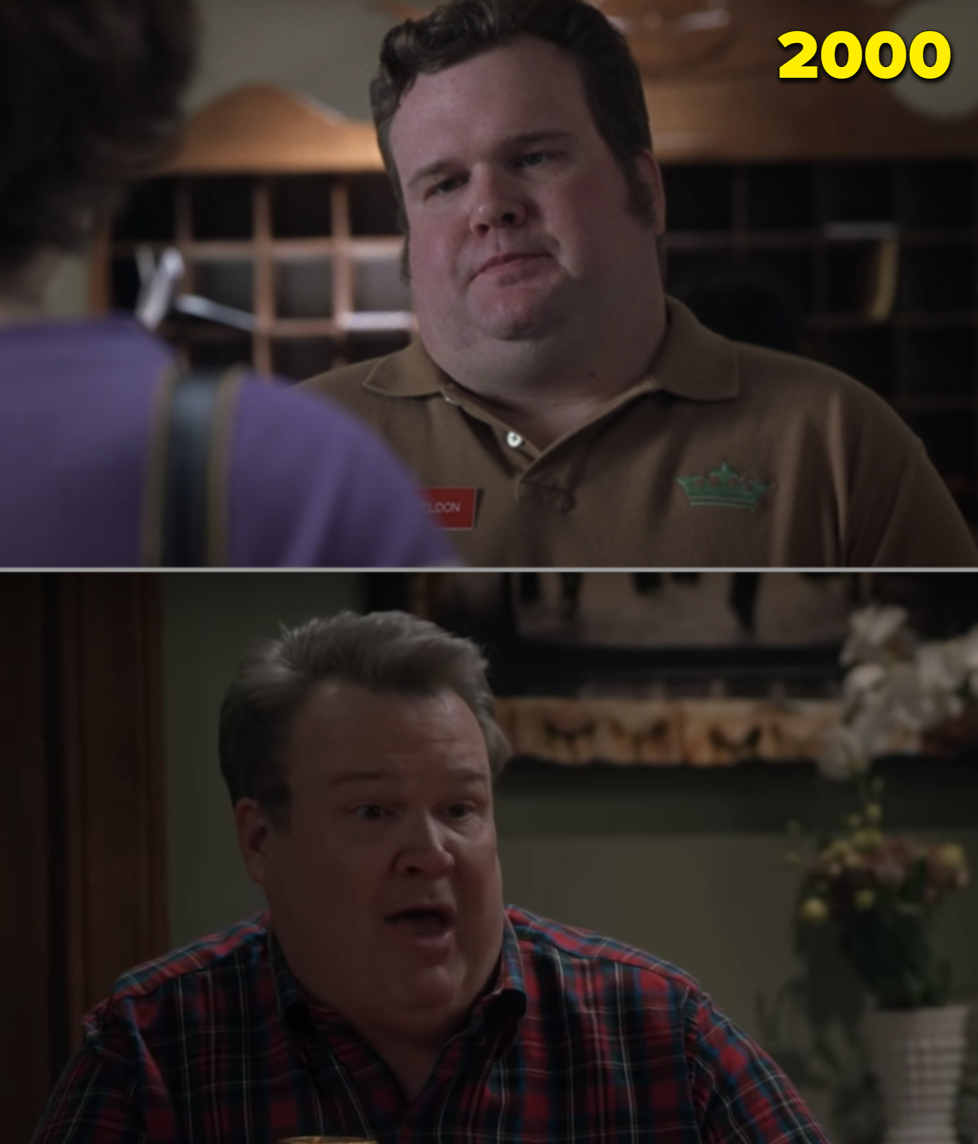 Eric Stonestreet as a hotel clerk in &quot;Almost Famous&quot; vs. him in the final episode of &quot;Modern Family&quot;