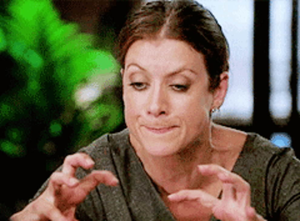 Addison from Grey&#x27;s Anatomy and Private Practice making an angry face and scrunching her fingers