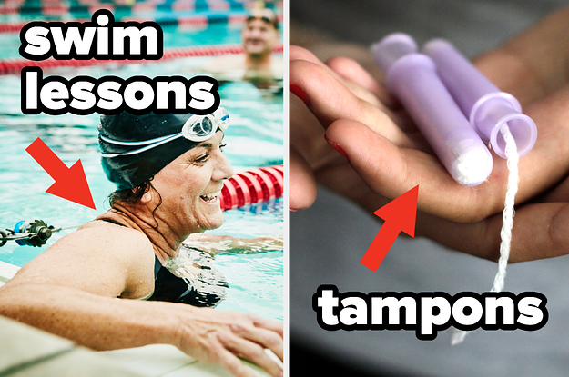 swim lessons and tampons