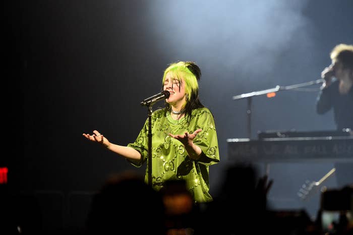 Billie performing onstage