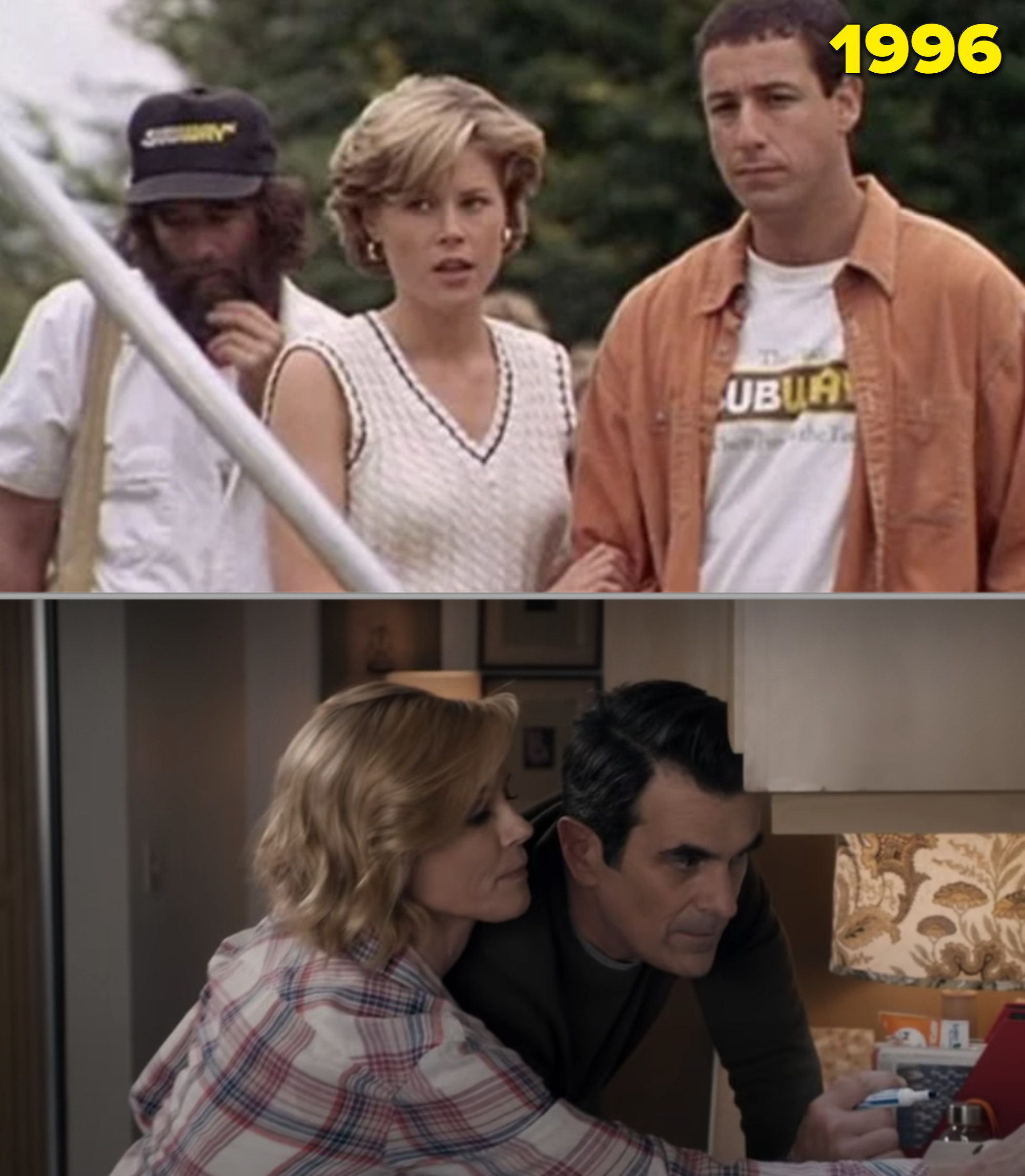 Julie Bowen in &quot;Happy Gilmore&quot; vs. as Claire in the final season of &quot;Modern Family&quot;