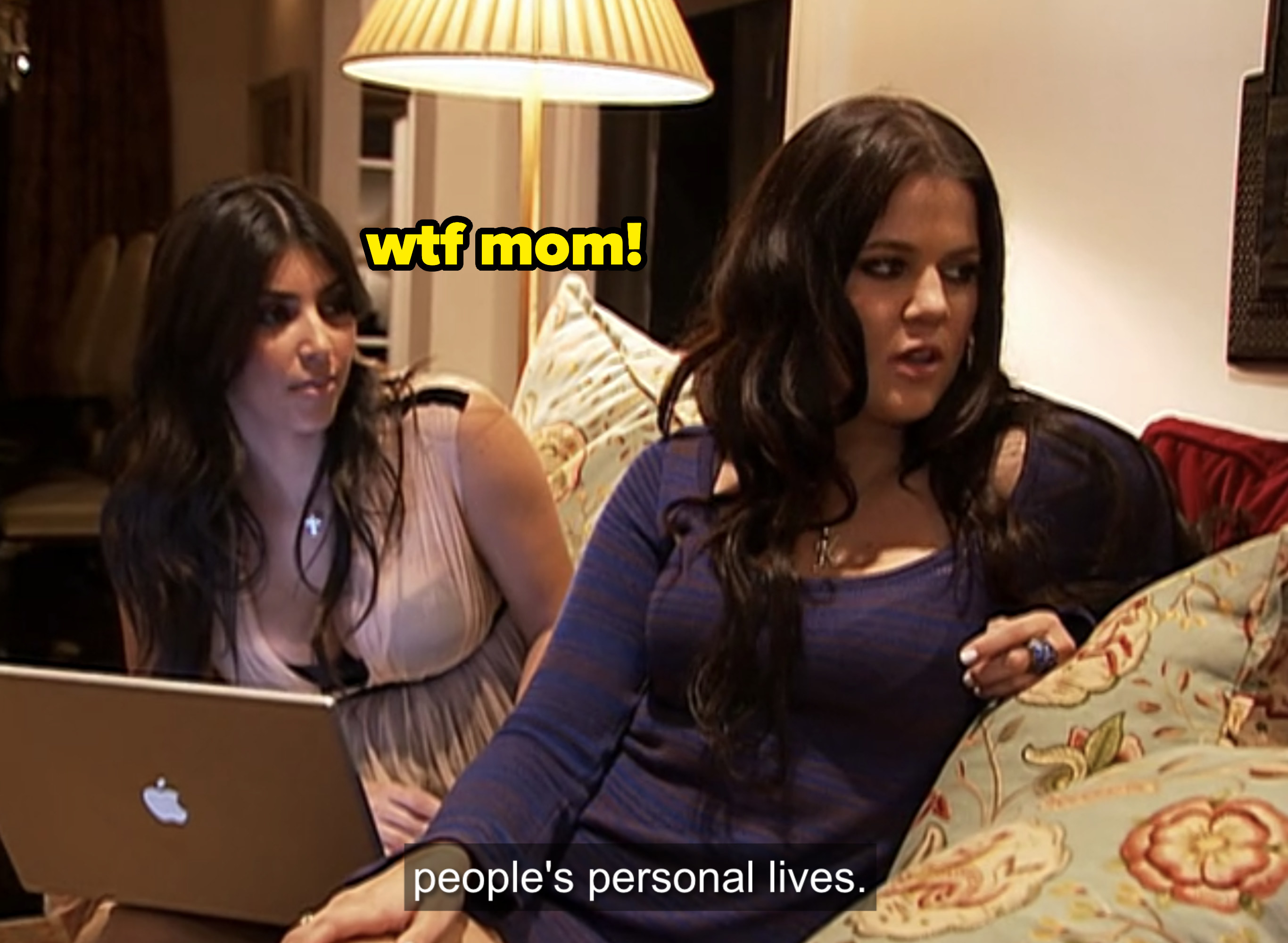 Kim and Khloe confronting Kris