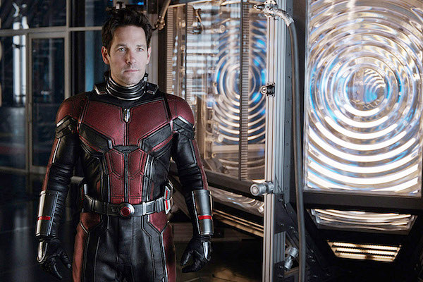 Paul Rudd with a slight smirk on his face.