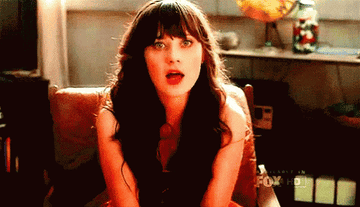 Jess in new girl making a &quot;hmmm&quot; face