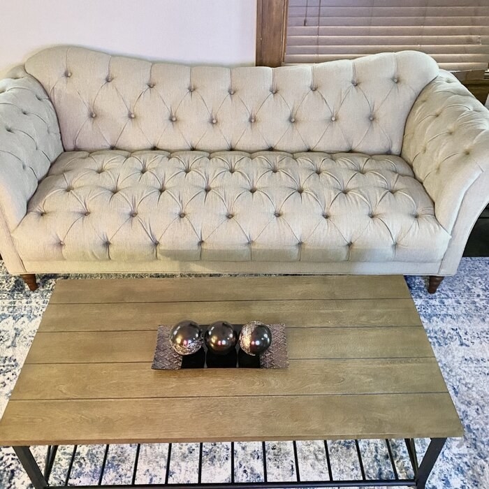 The couch in a reviewer's living room