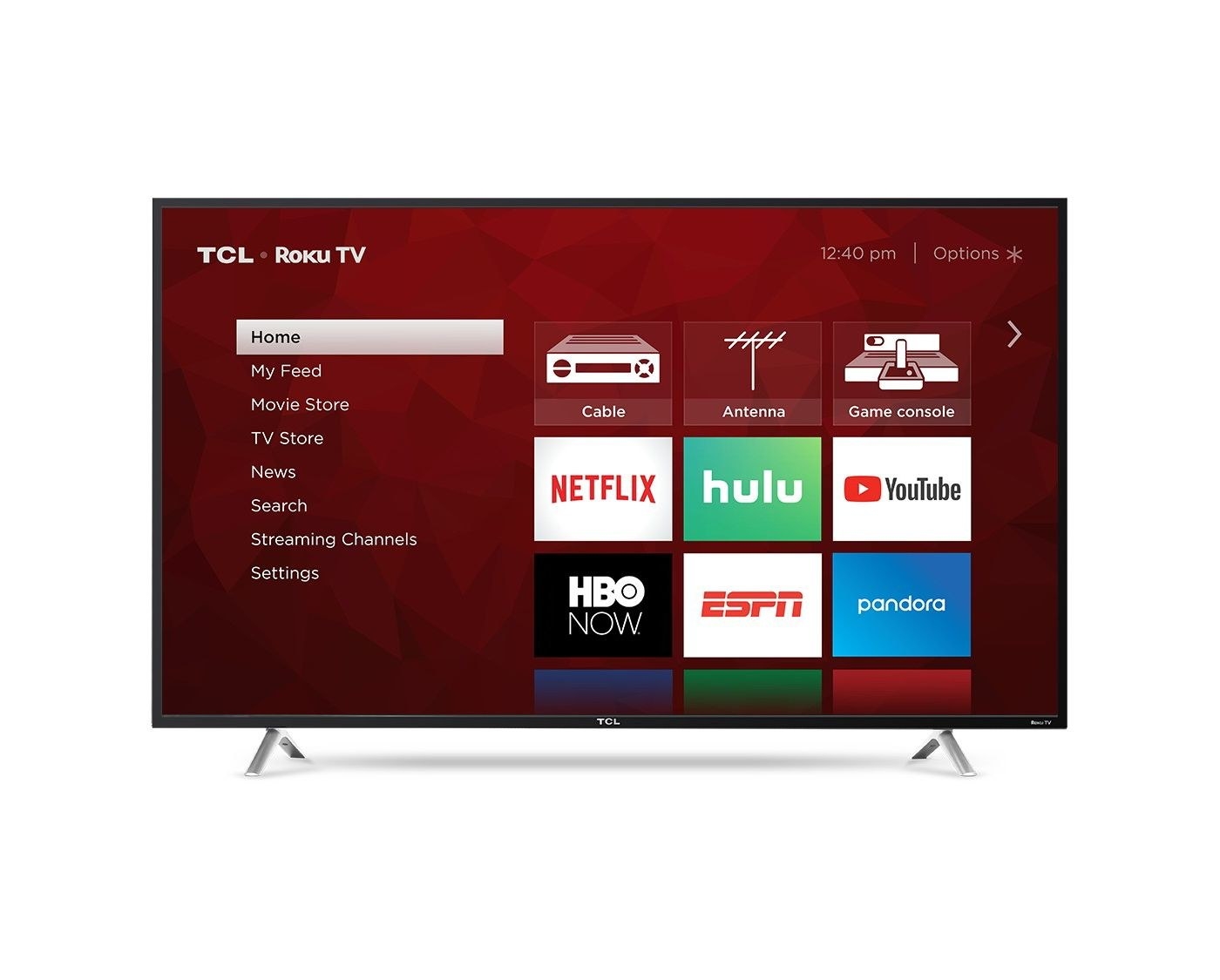 tcl tv with apps on homescreen