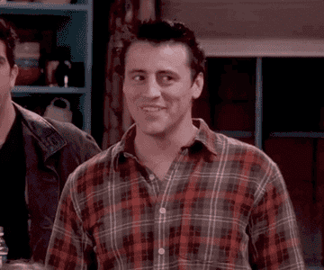 Joey Tribbiani from Friends smiling and nodding
