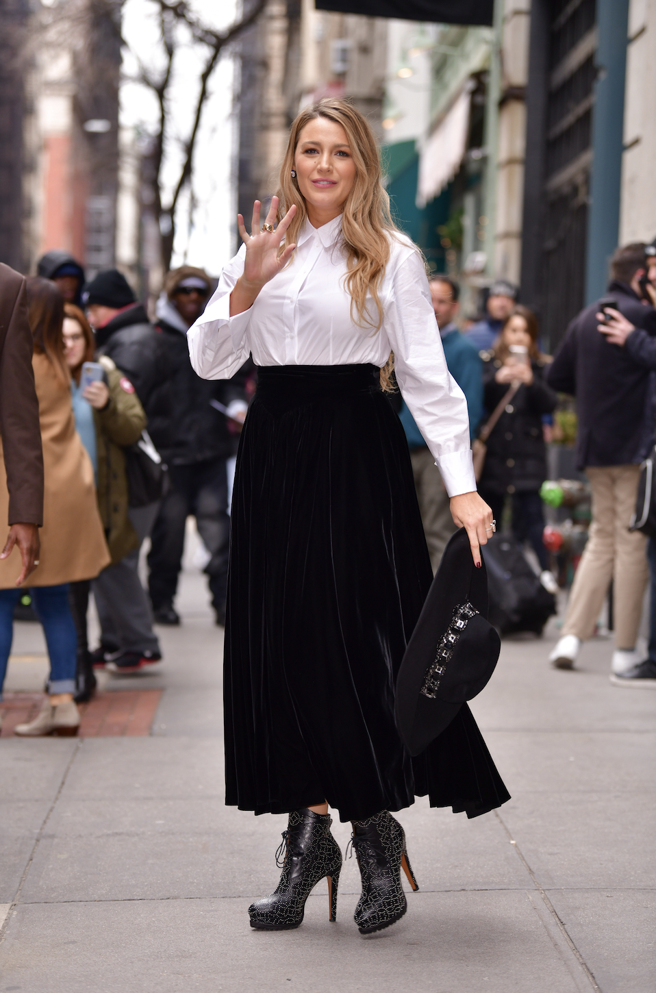 Blake Lively seen on the streets of Manhattan on January 28, 2020, in New York City