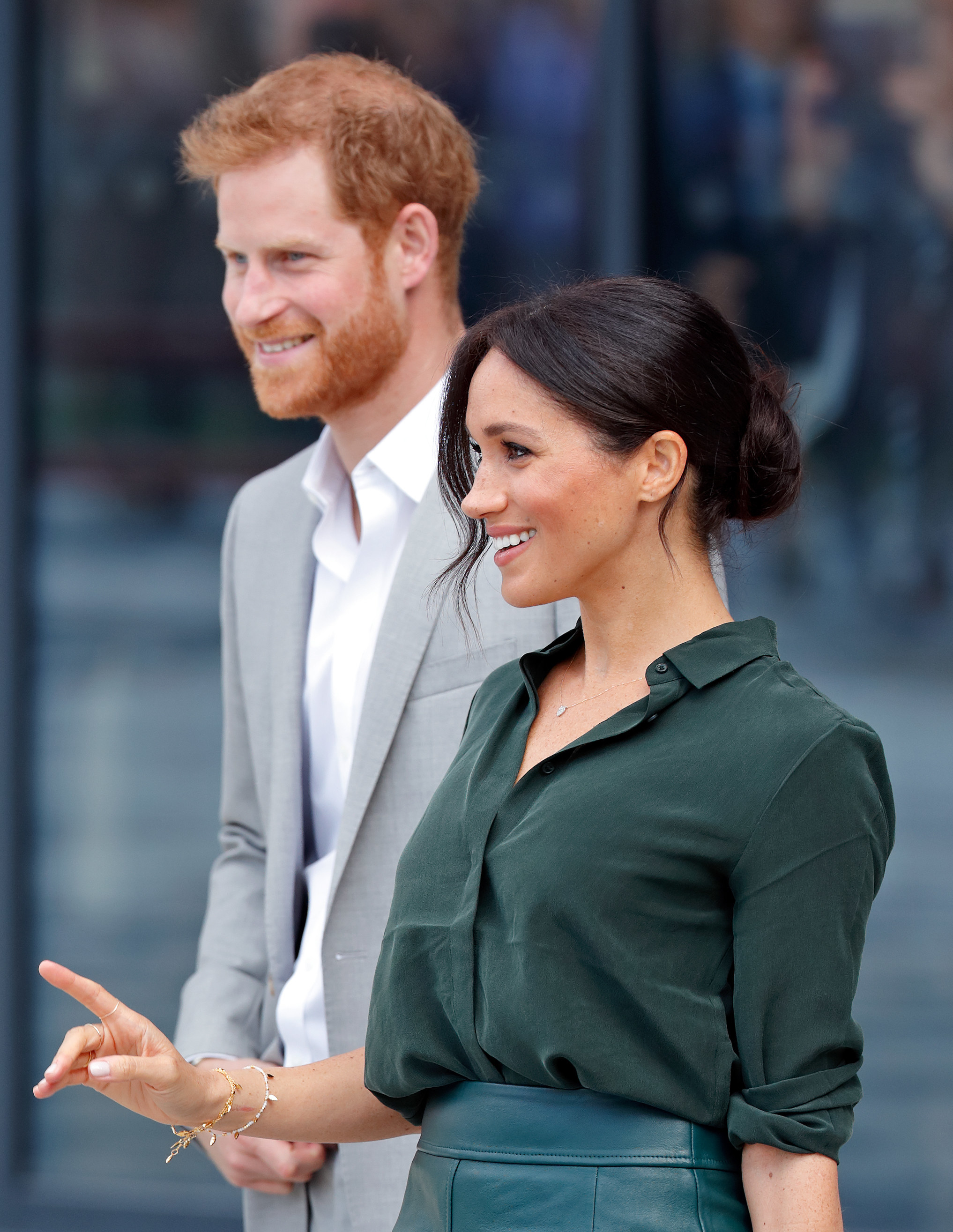 Meghan Markle and Prince Harry are photographed smiling