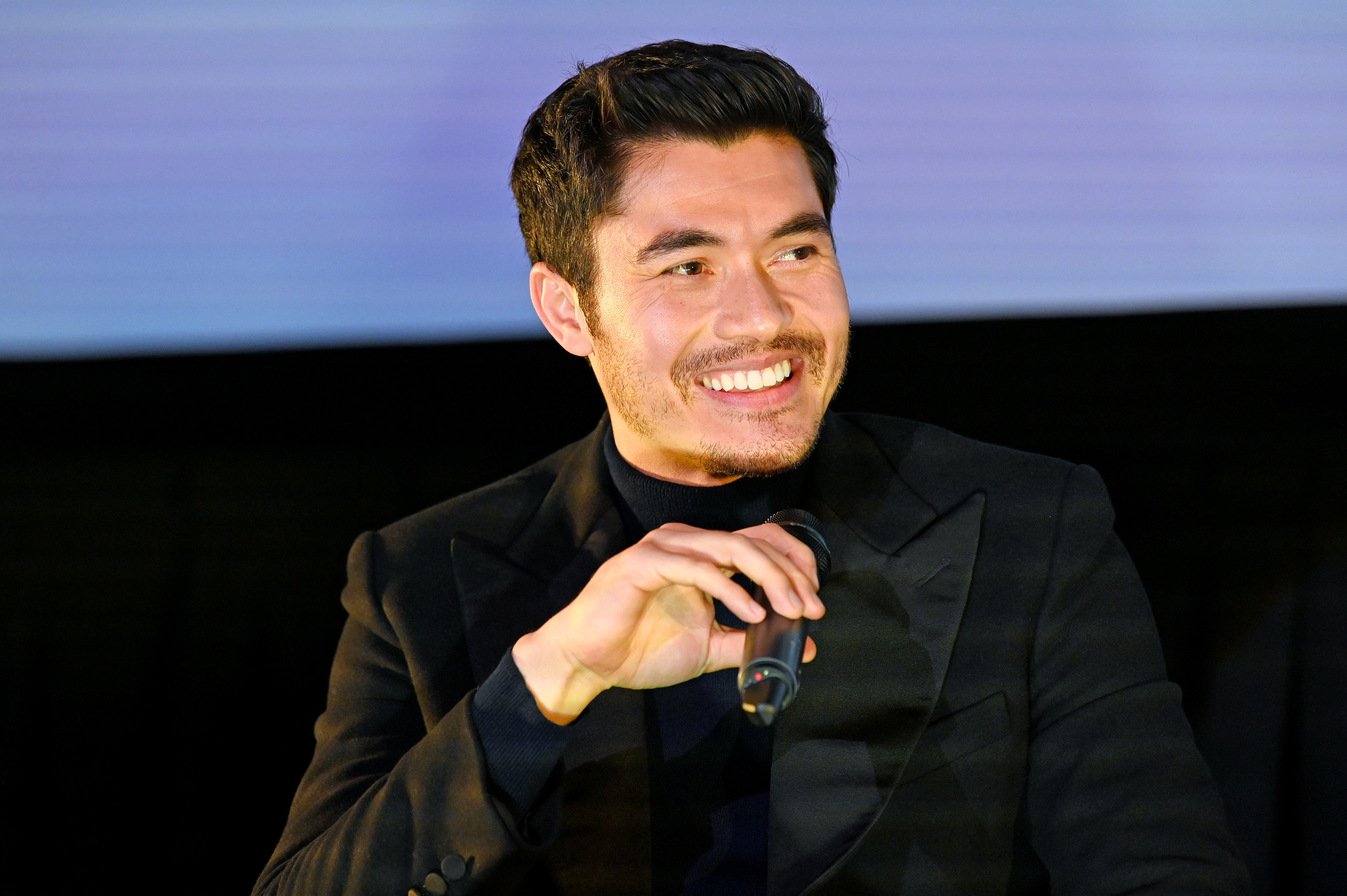 Henry Golding speaks onstage during the Special NY Screening of &quot;The Gentlemen&quot; at the Alamo Drafthouse on January 11, 2020 in New York City