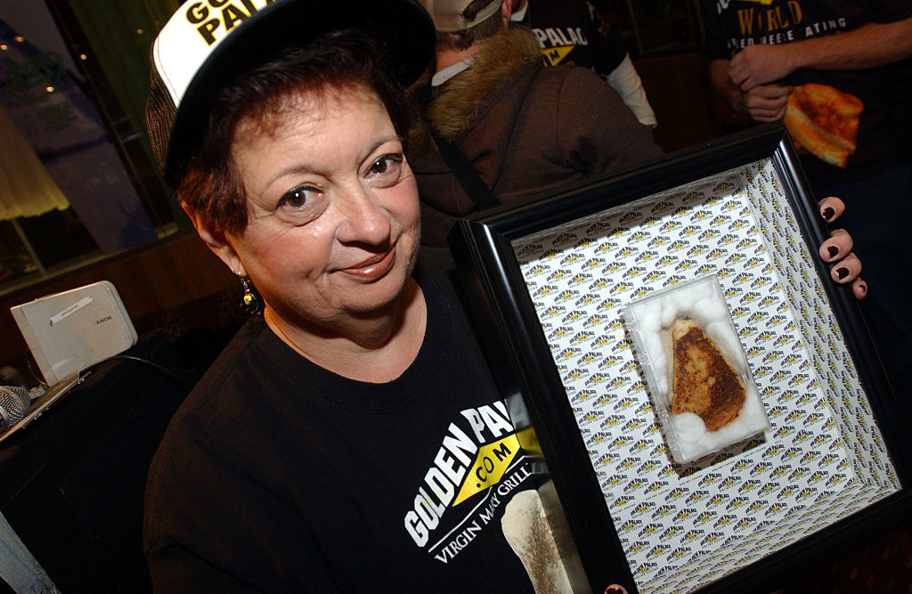 Diana Duyser poses with the grilled cheese