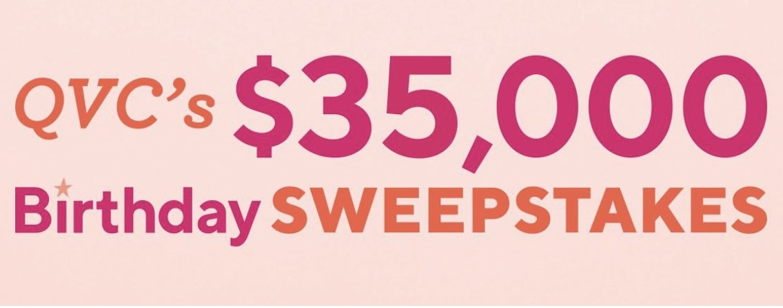 QVC&#x27;s $35,000 Birthday Sweepstakes Graphic