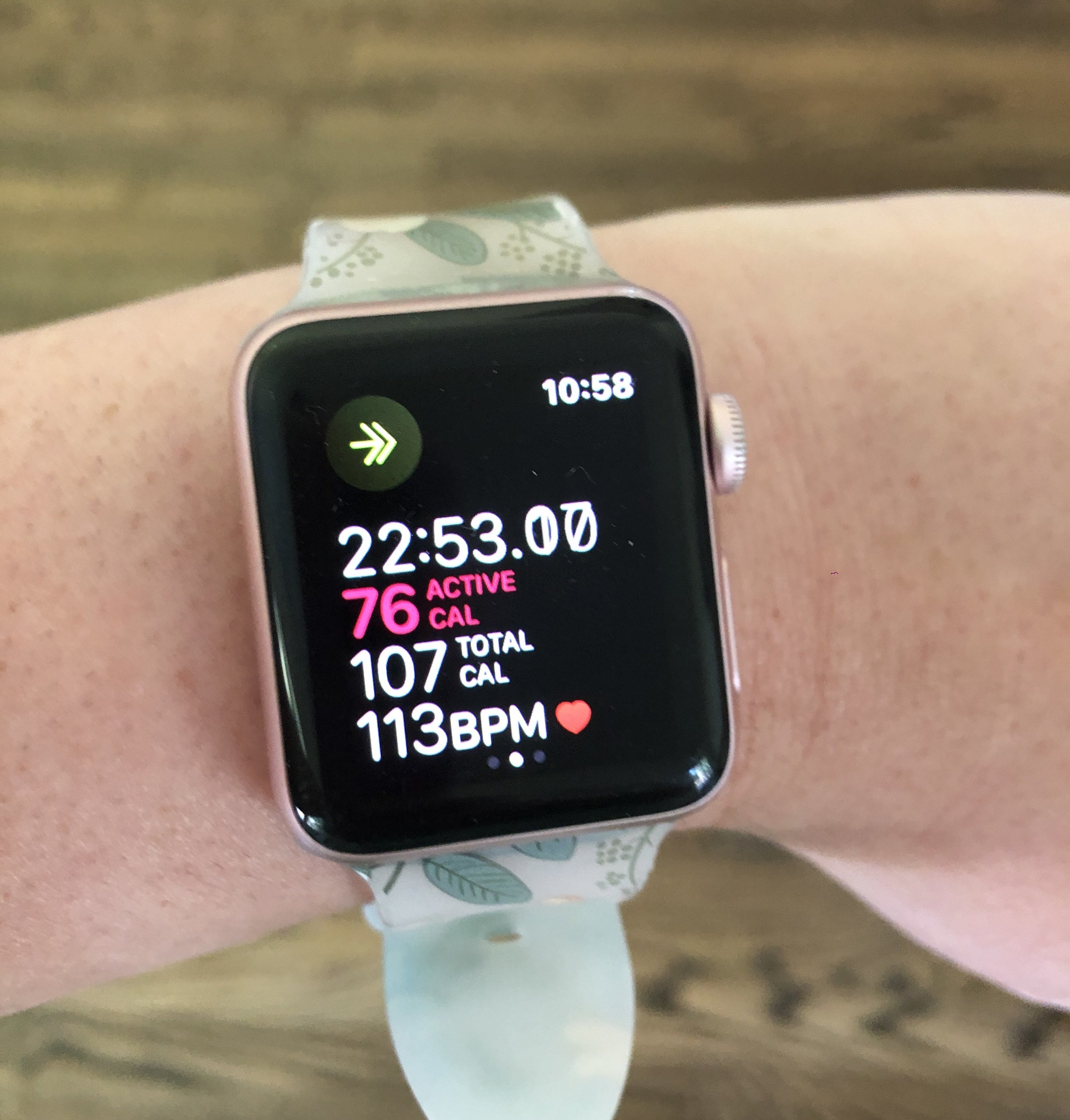 the writers apple watch tracking their workout from vacuuming