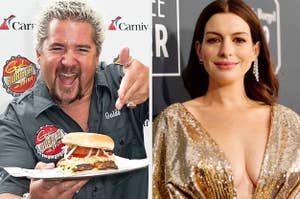Guy Fieri and Anne Hathaway
