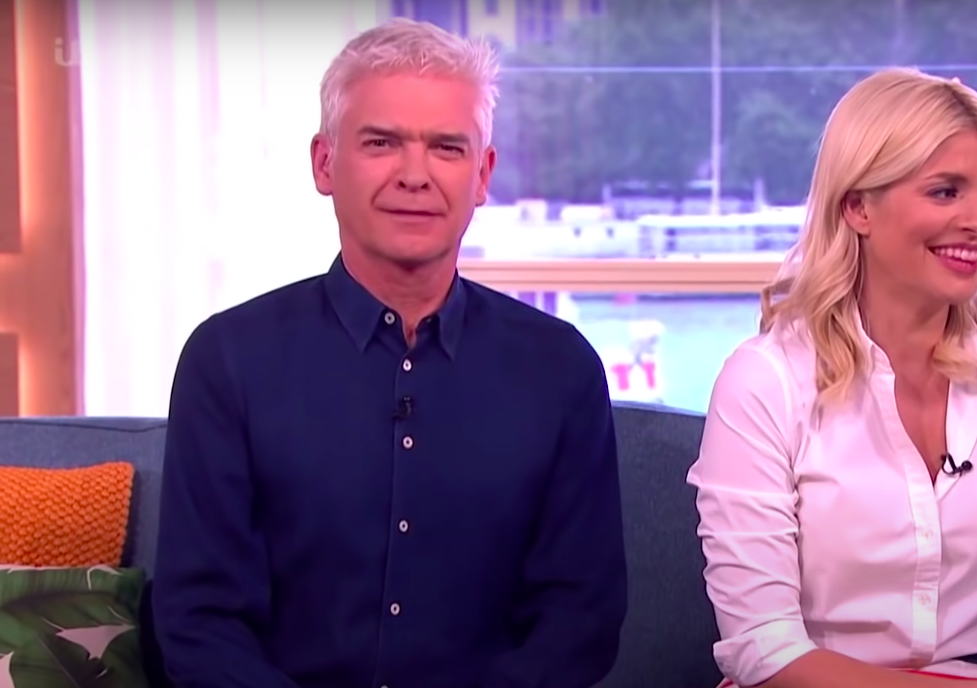 Phillip Schofield looking annoyed but amused