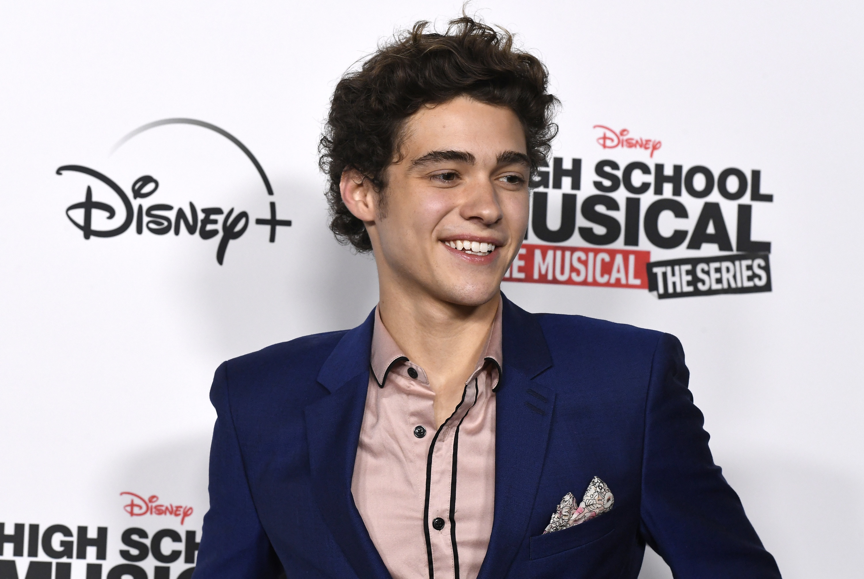 Joshua Bassett attends the Premiere Of Disney+&#x27;s &quot;High School Musical: The Musical: The Series&quot; at Walt Disney Studio Lot on November 01, 2019, in Burbank, California