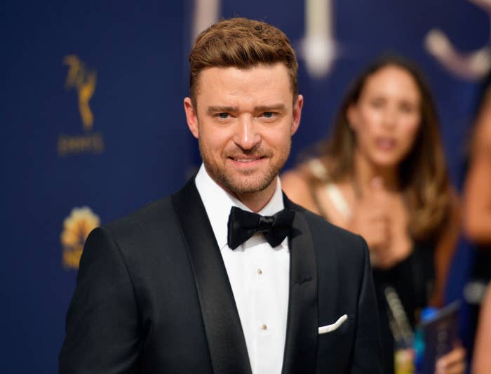 Justin Timberlake at an event in a tuxedo