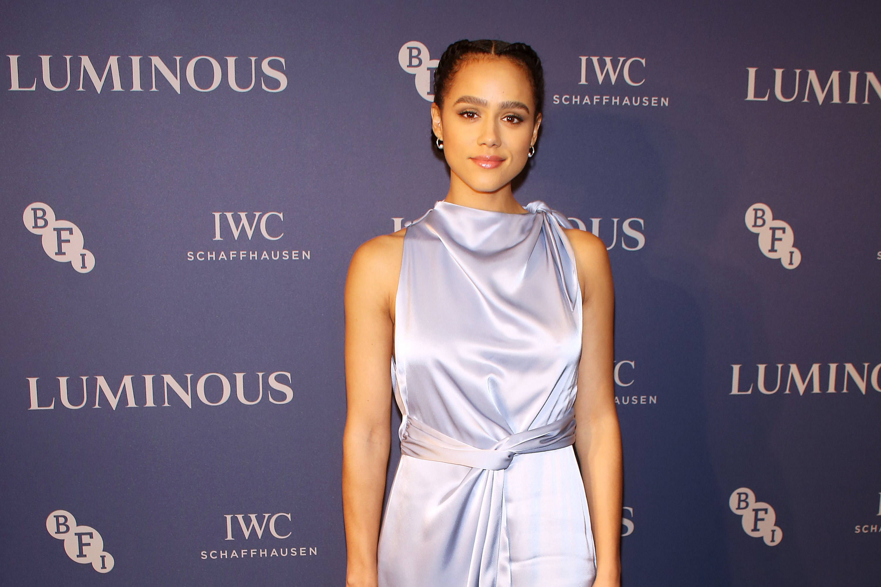 Nathalie Emmanuel attends the BFI &amp;amp; IWC Luminous Gala at The Roundhouse on October 1, 2019, in London, England