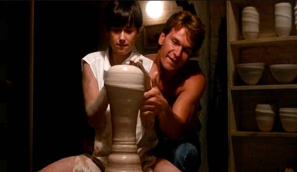Ghost is the Patrick Swayze movie with the pottery scene