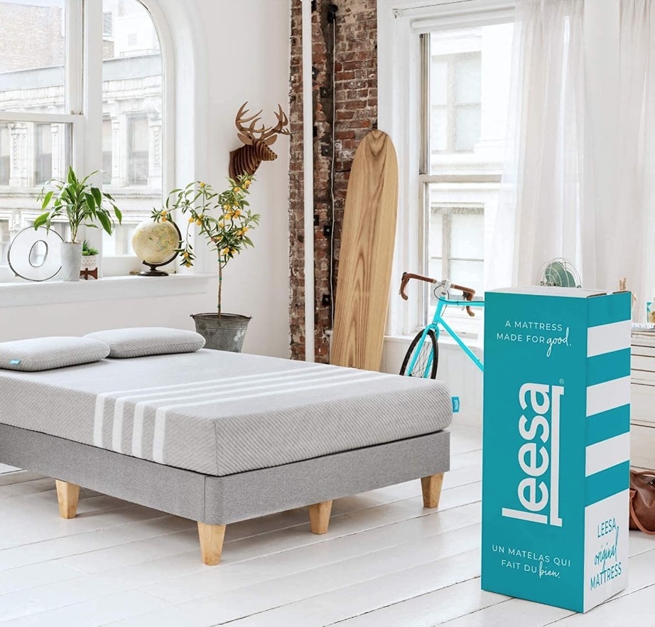 A breathable, cotton, memory-foam mattress on a bed