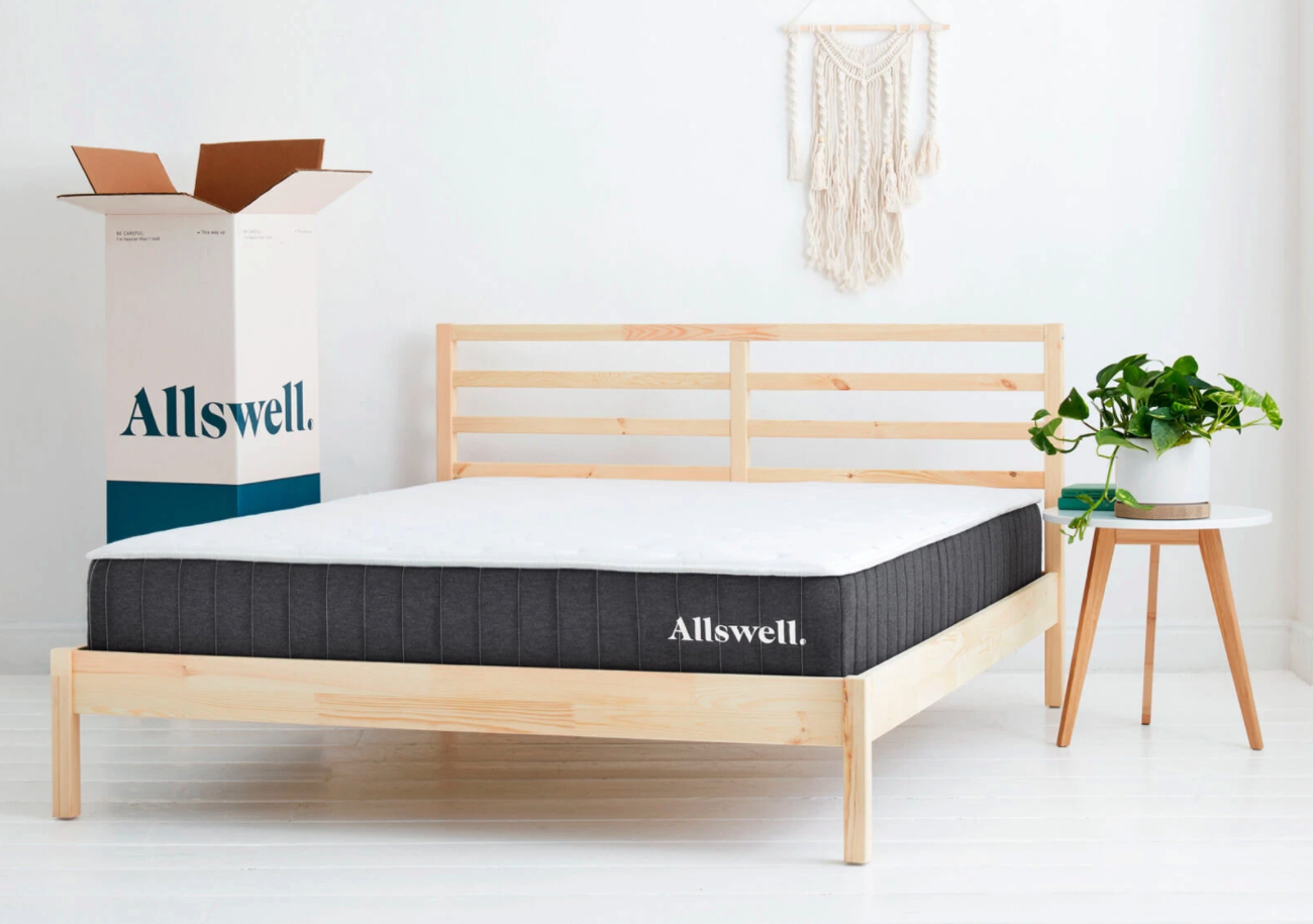 the allswell mattress on a bed frame