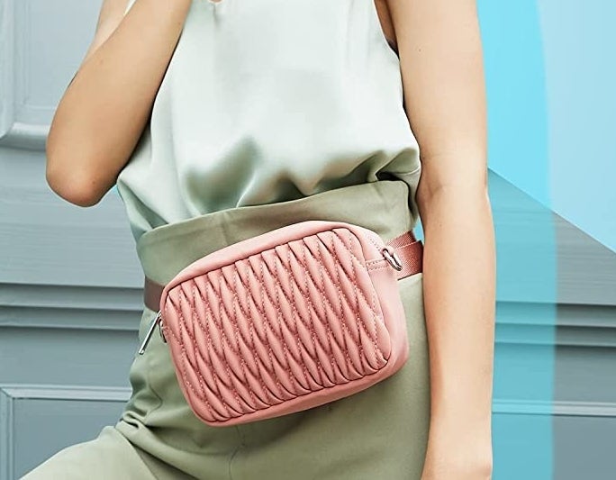a person wearing the fanny pack