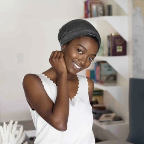 Bonnet For Sleeping Grace Eleyae Gray Adjustable Slap Satin