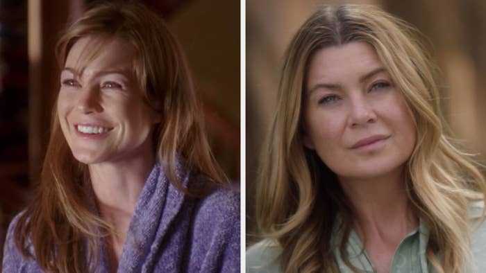 Ellen Pompeo in the first episode of &quot;Grey&#x27;s Anatomy&quot; vs. the latest (&quot;Someone Saved My Life Tonight&quot;