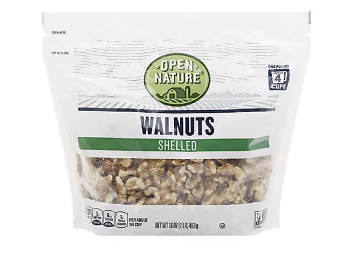 Bag of shelled walnuts.