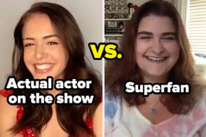 Kaylee Bryant, an actual actor on the show, vs. Nora Dominick, a Vampire Diaries superfan