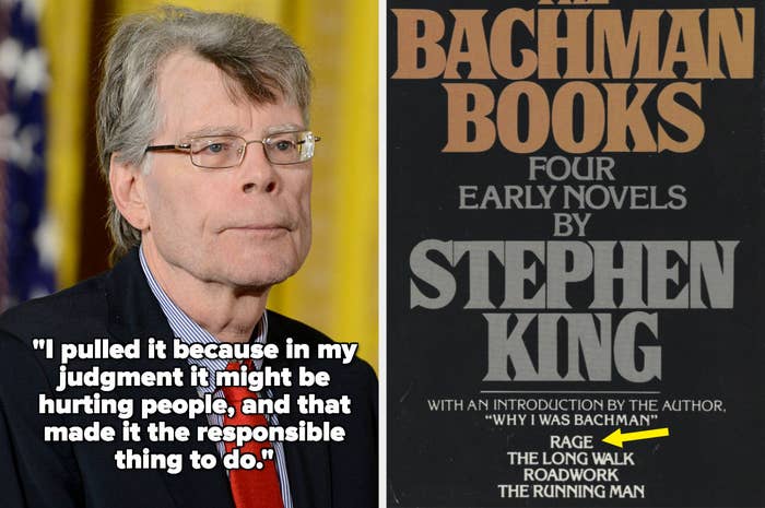 Stephen King with quote: I pulled it because in my judgment it might be hurting people, and that made it the responsible thing to do.