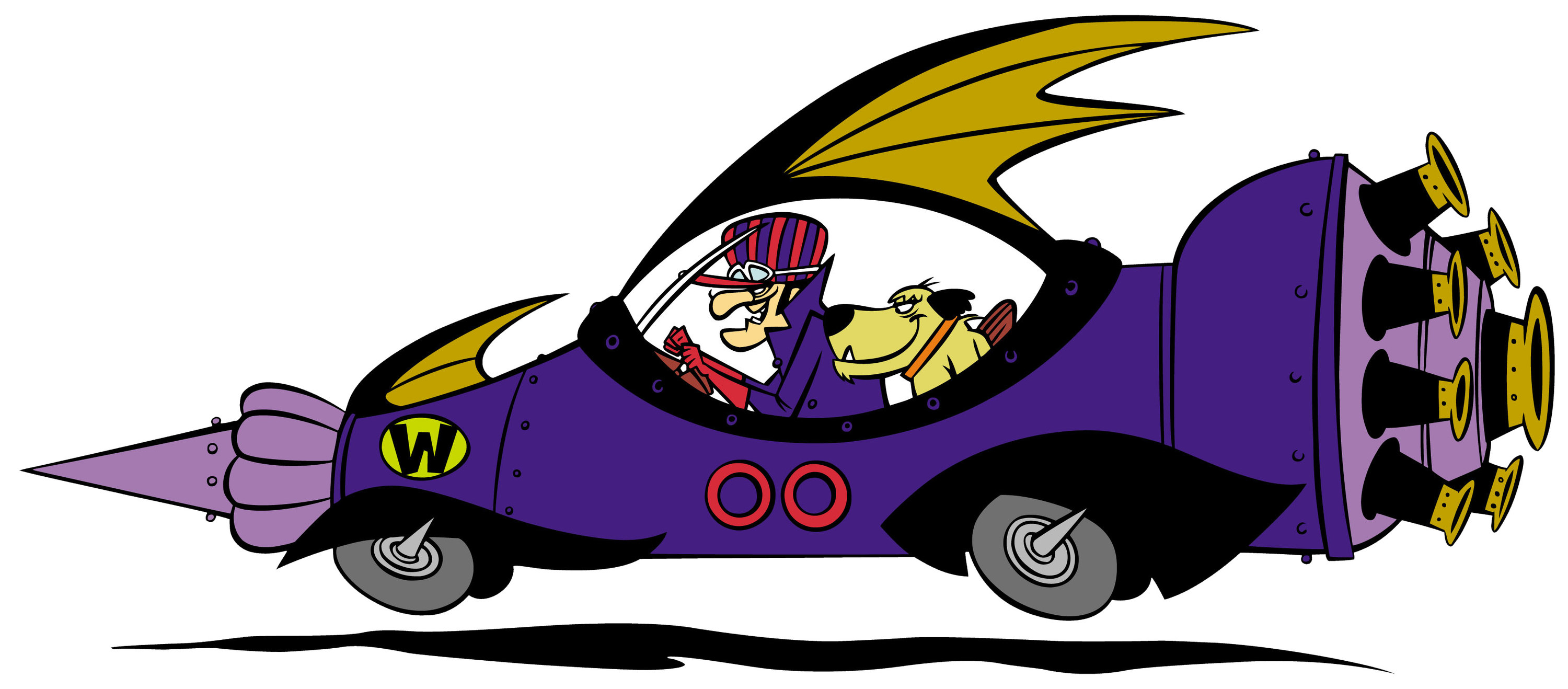 Dastardly behind the wheel